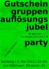 Gutscheingruppenauflösungsjubelparty